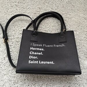 LATC Mini Vegan Leather Black Fashion Crossbody Bag NWOT